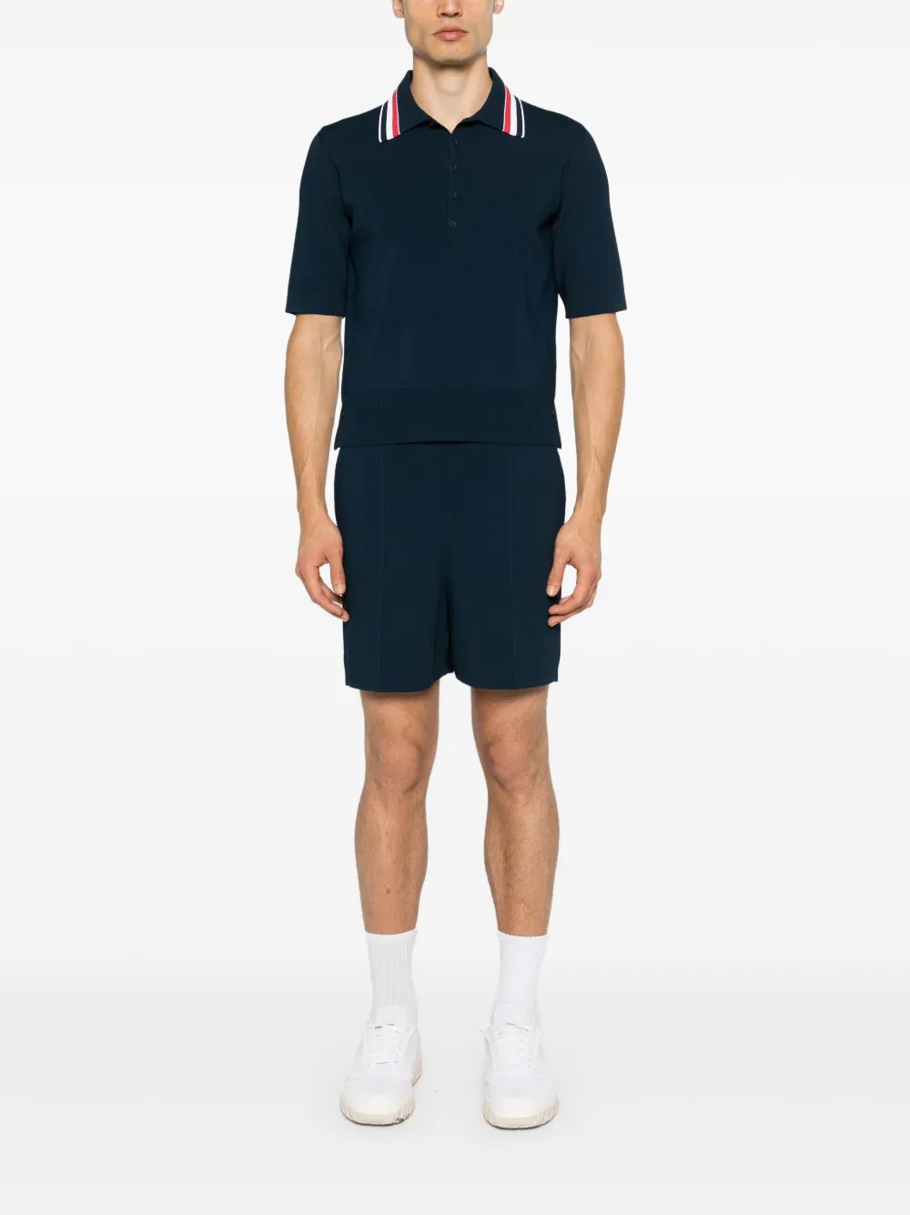 Thom Browne Poloshirt met RWB-streep - Blauw