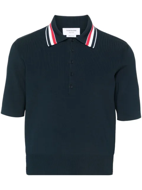 Thom Browne RWB-stripe polo shirt