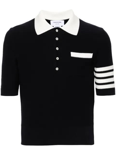 Thom Browne 4-Bar knitted polo shirt
