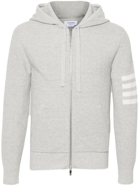 Thom Browne waffle-knit zip-up hoodie