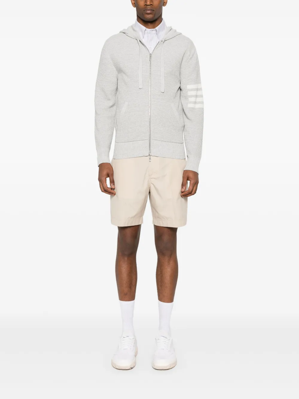 Thom Browne Hoodie met rits - Grijs