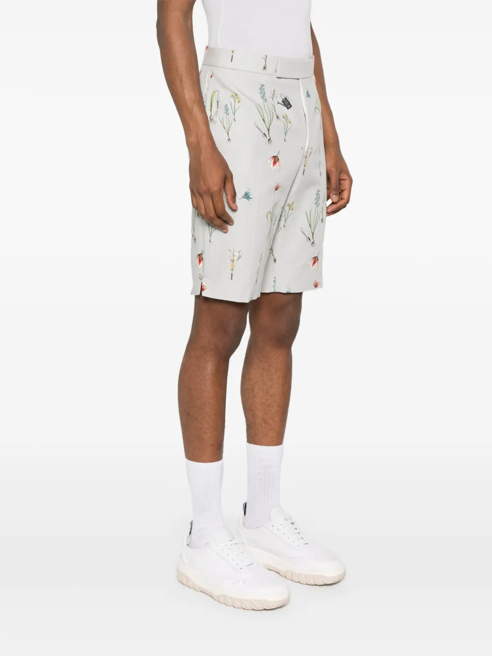 Thom Browne Shorts met bloemenprint Grijs
