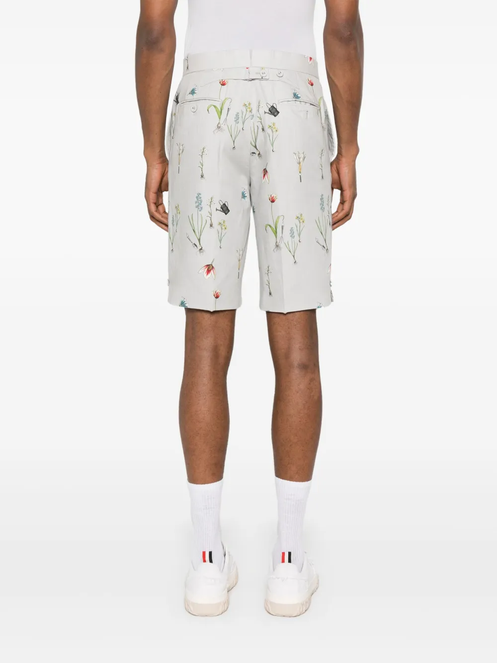 Thom Browne Shorts met bloemenprint Grijs