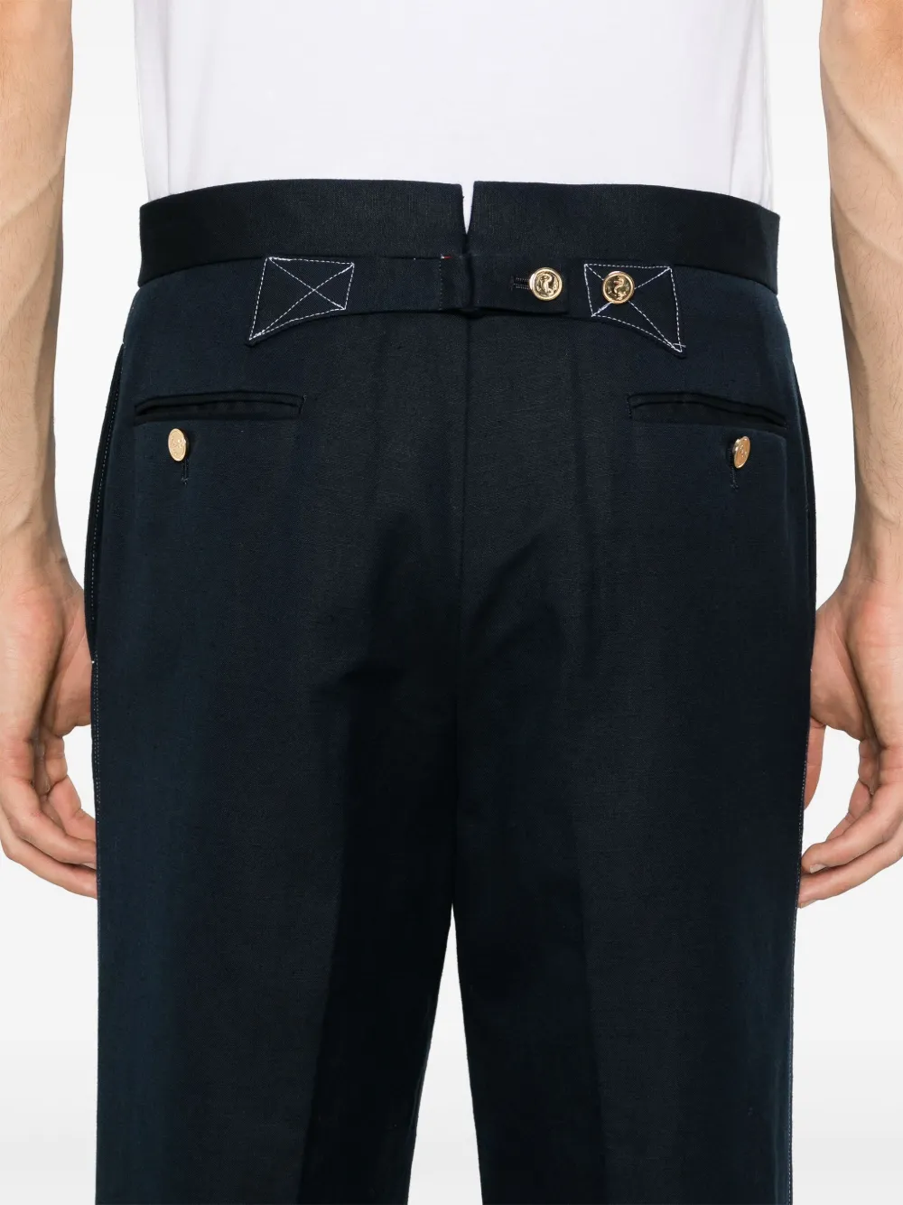 Thom Browne Straight broek Blauw