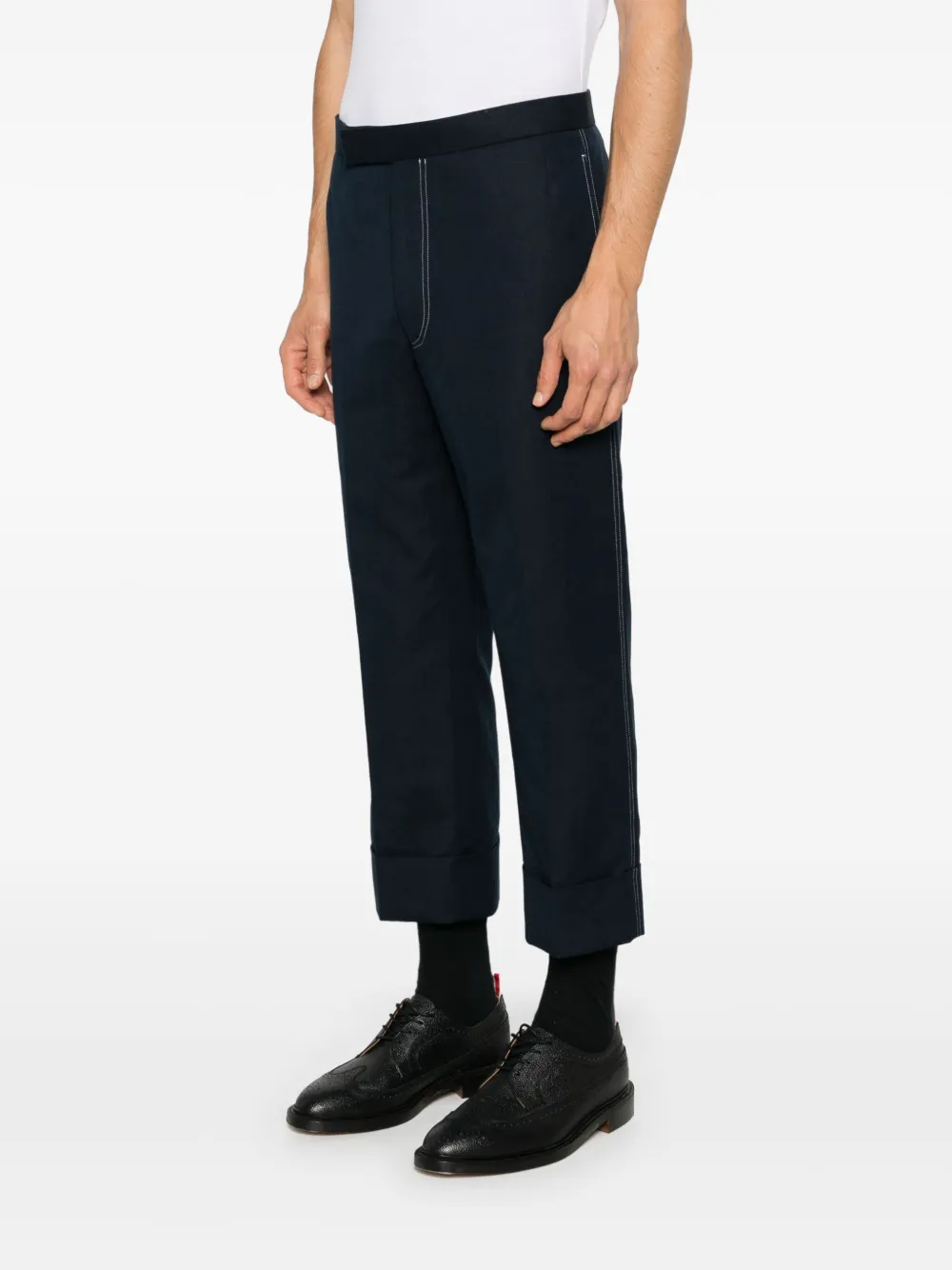 Thom Browne Straight broek Blauw