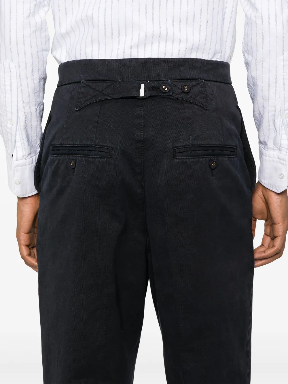 Thom Browne Straight plooibroek Blauw