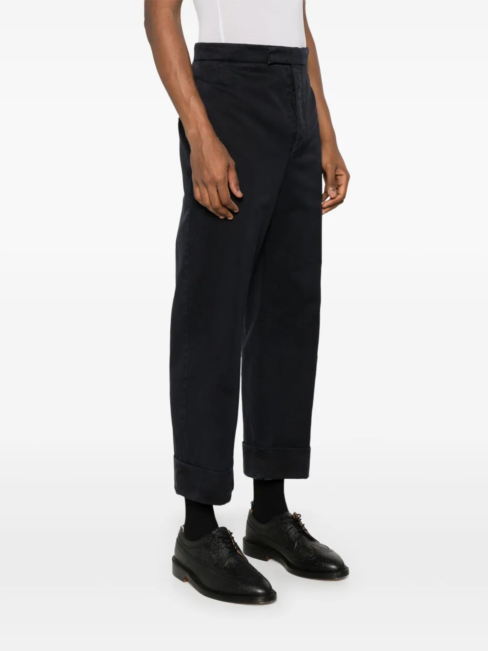 Thom Browne Straight plooibroek Blauw
