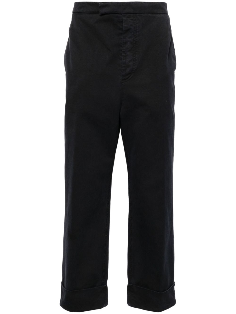 Thom Browne pressed-crease straight-leg trousers - Blue