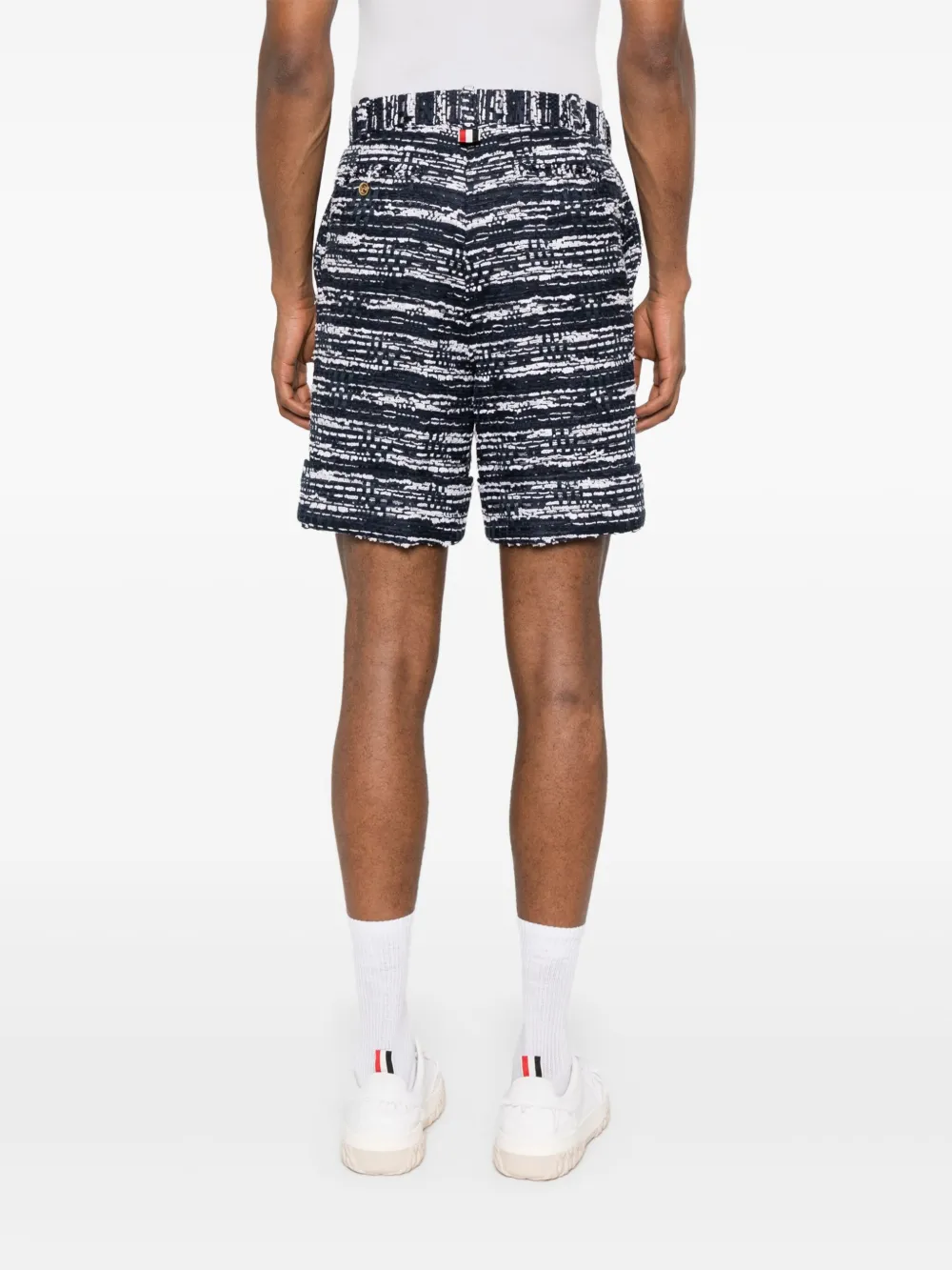 Thom Browne Tweed shorts Blauw