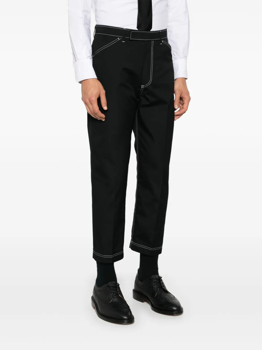 Thom Browne Chino met toelopende pijpen Zwart