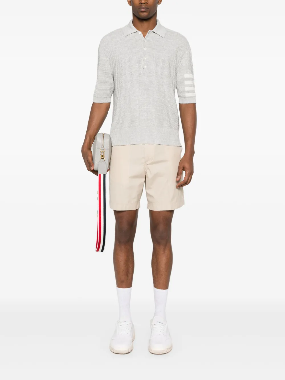 Thom Browne Geplooide shorts - Bruin