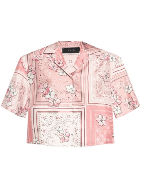 AMIRI Bandana Floral silk shirt