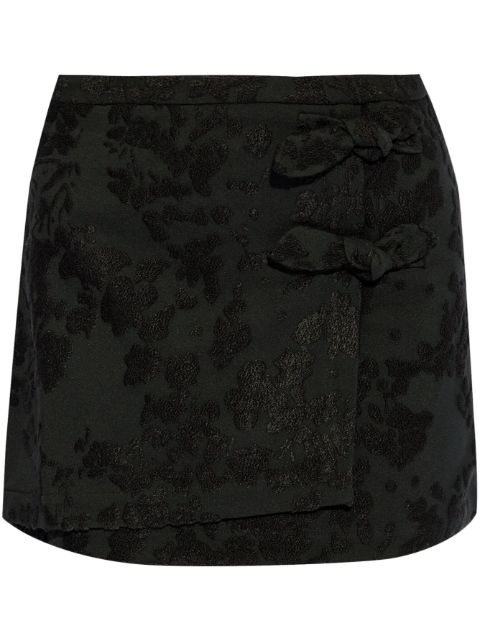 GANNI floral-devore miniskirt Women