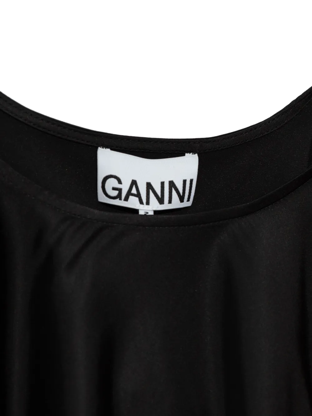 GANNI Satijnen mini-jurk Zwart