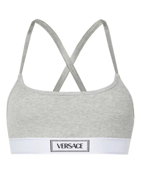 Versace brasier con logo en jacquard