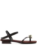 Cult Gaia Illene square-toe leather sandals - Neutrals