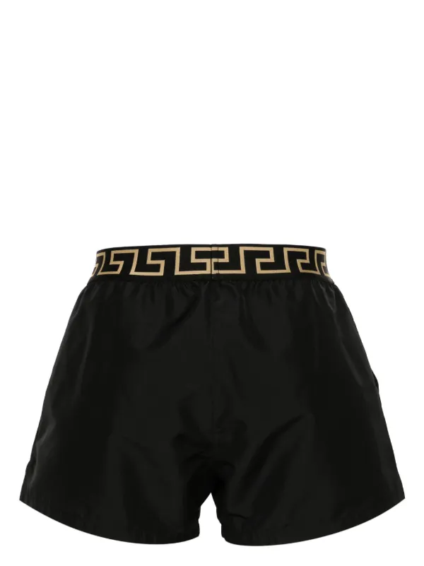 Versace Greca Border Swim Shorts | Black | FARFETCH