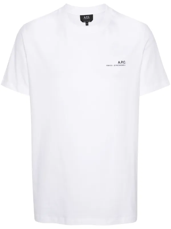 【新品タグ付】 A.P.C. ホワイト 半袖Tシャツ XS ロゴ オーガニック 新品タグ付】 A.P.C. ホワイト 半袖Tシャツ XS ロゴ オーガニック