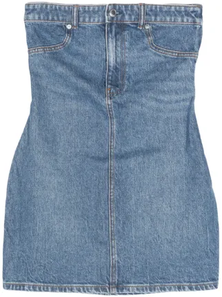【ALEXANDER WANG】Denim mini dress /デニムドレス Alexander Wang Denim Mini Dress | Blue | FARFETCH UZ