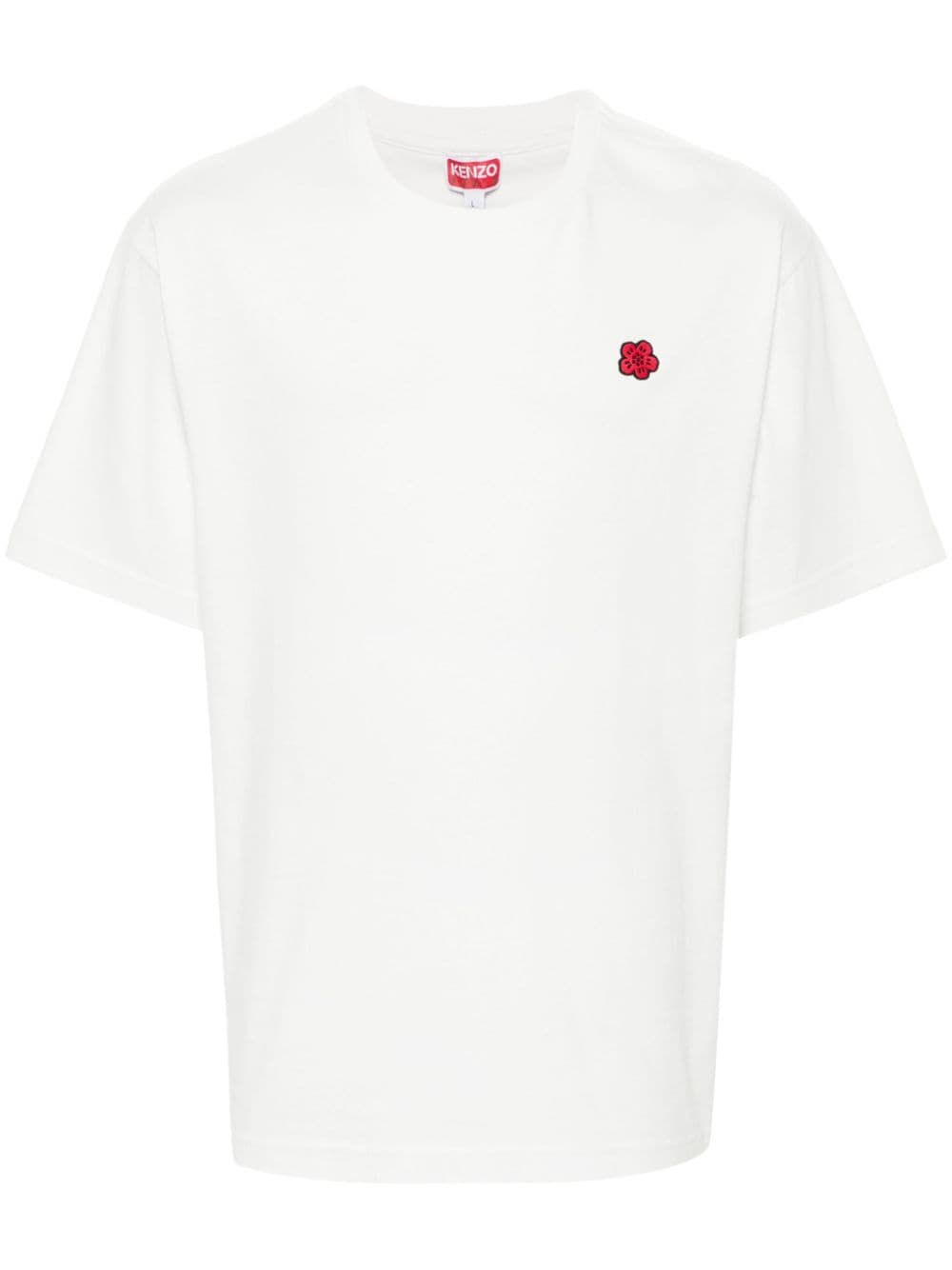 Kenzo Boke Flower-patch T-shirt In White