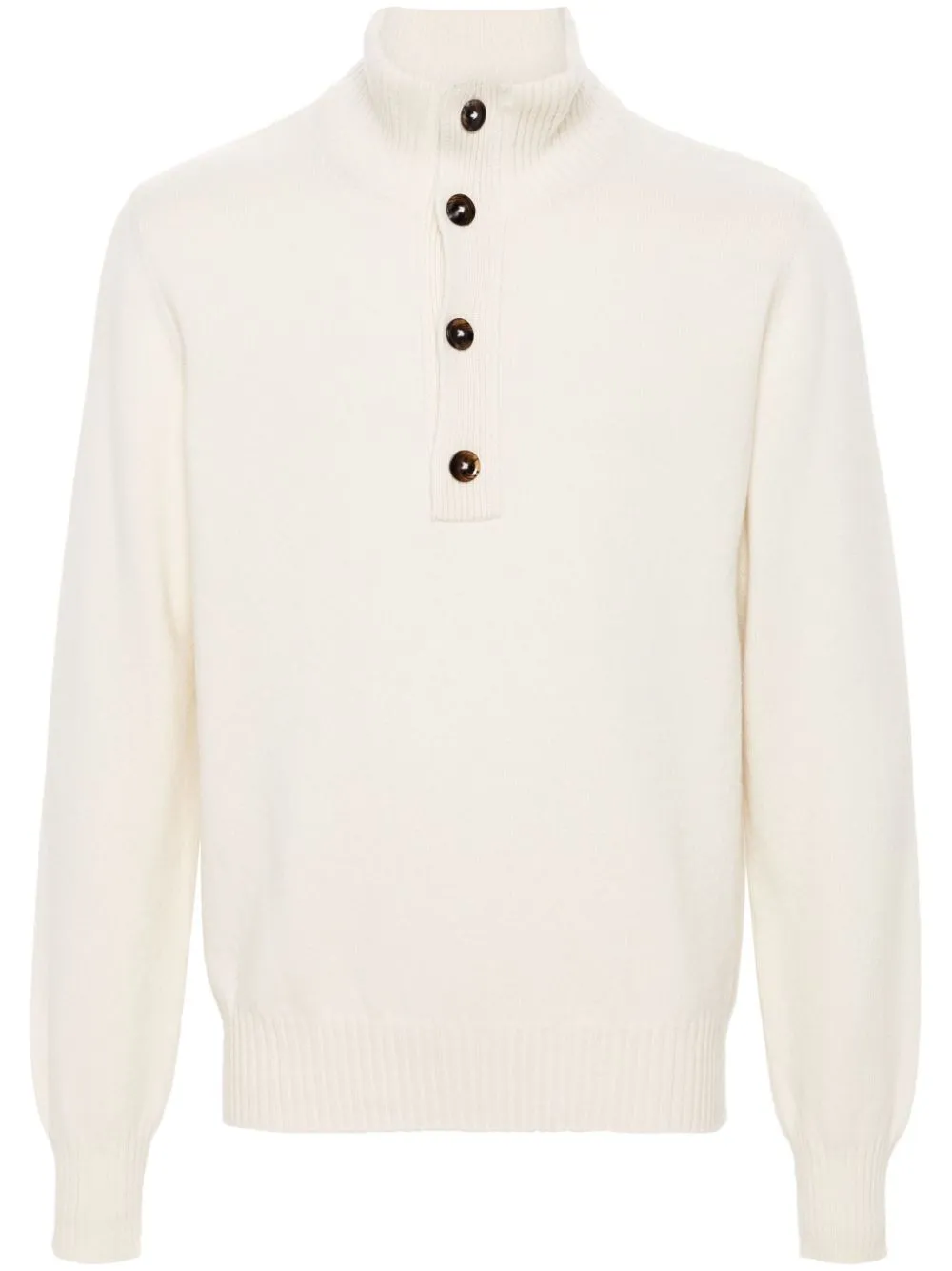 Tom Ford High-neck Wool Blend Sweater In White