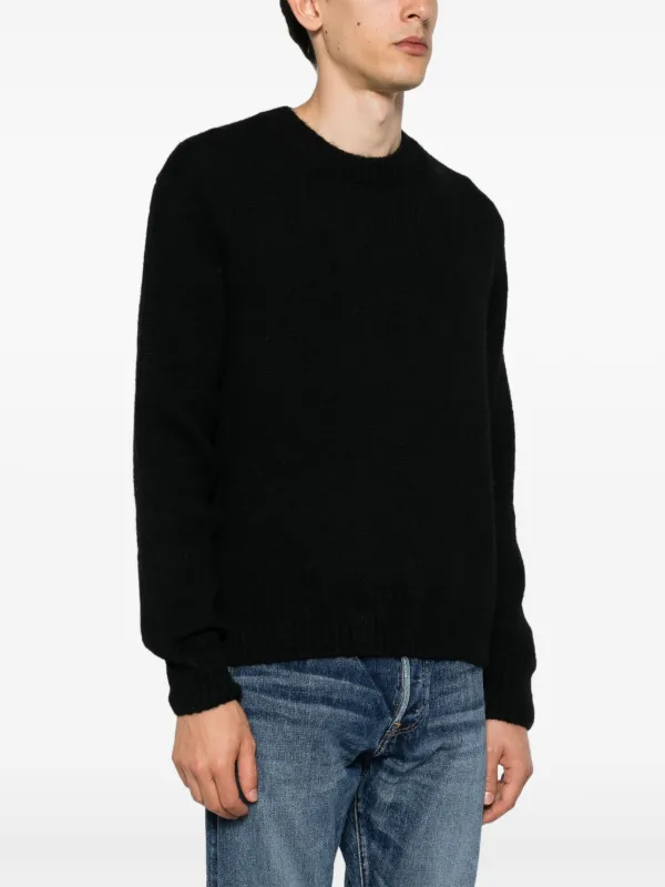 【送料&関税込】Tom Ford Knitwear Crew Neck Knitted TOM FORD crew-neck ribbed-knit Jumper | Black | FARFETCH BH