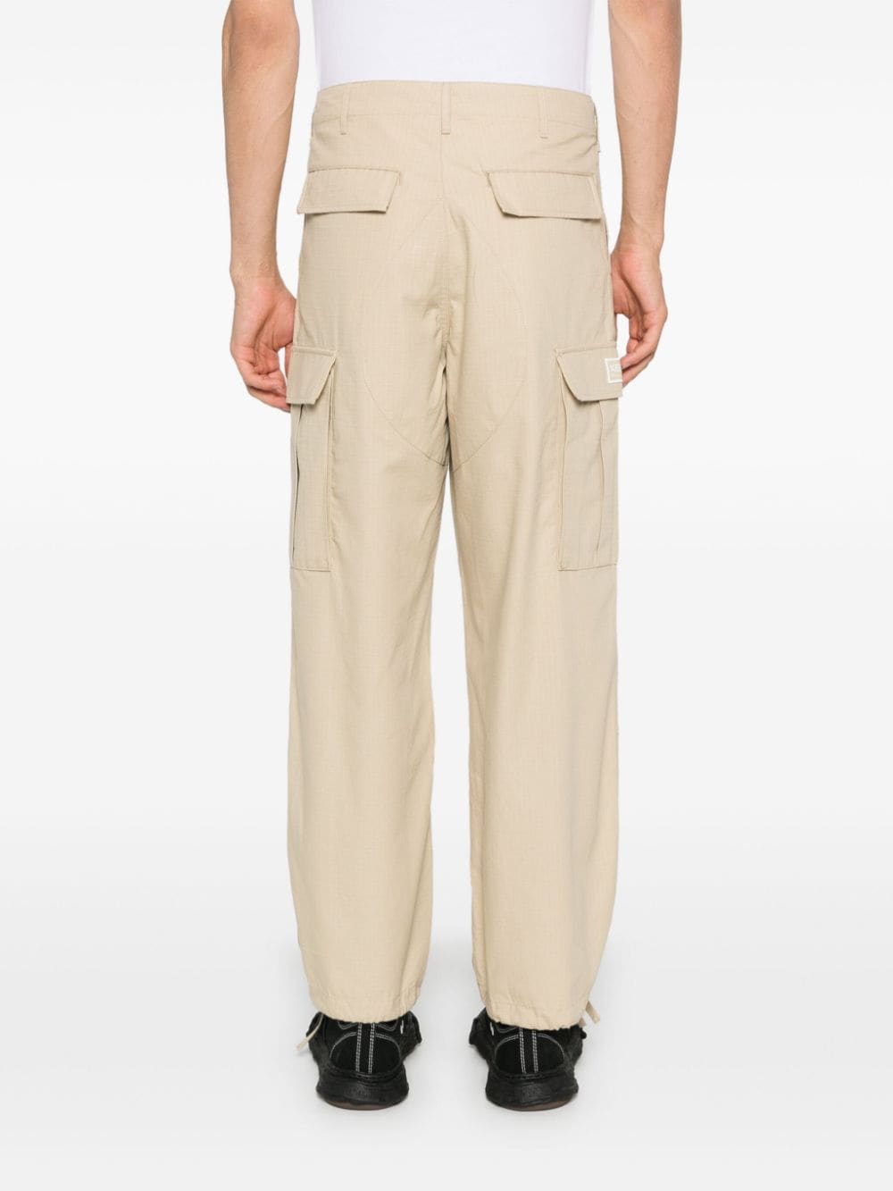 Shop Kenzo Workwear Cargo Pants In Neutrals