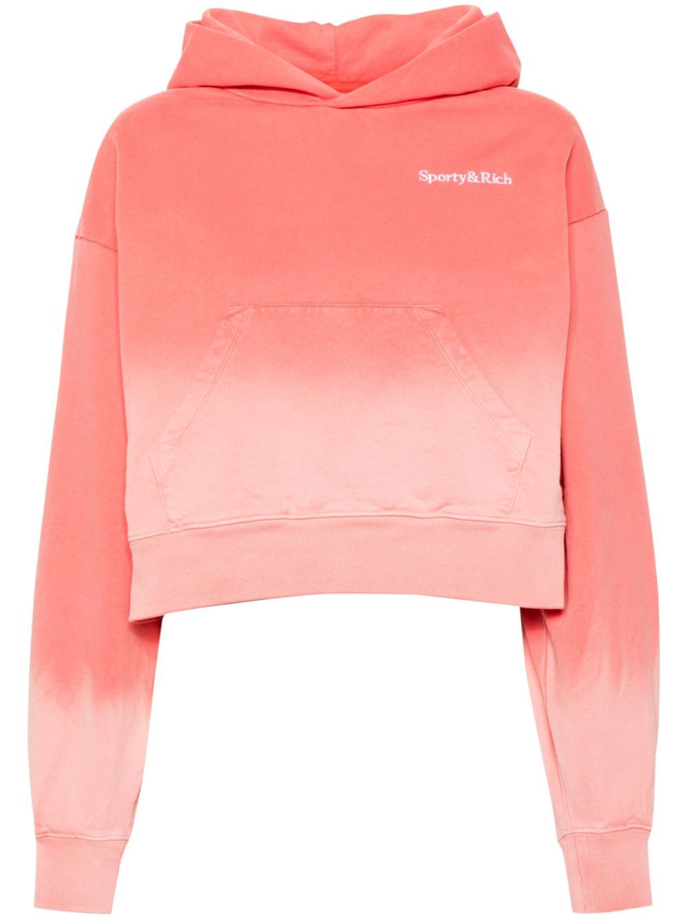 Shop Sporty And Rich Seir Logo-embroidered Hoodie In Pink