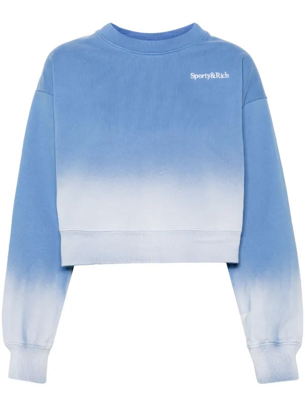 Sporty & Rich クロップド スウェットシャツ | ブルー | FARFETCH JP