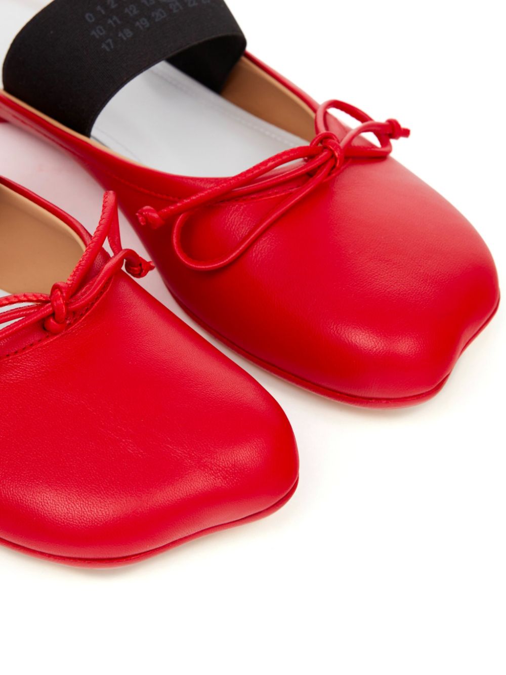 MM6 Maison Margiela Anatomic numbers-strap ballerina shoes Red