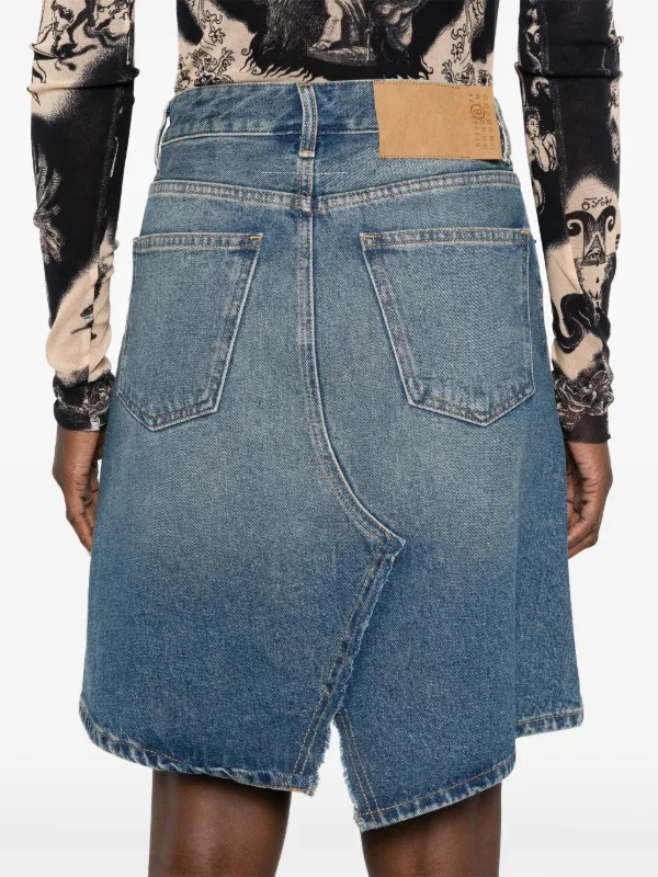 ファッション通販 MM6 JP FARFETCH | ブルー | デニムスカート Margiela Maison スカート