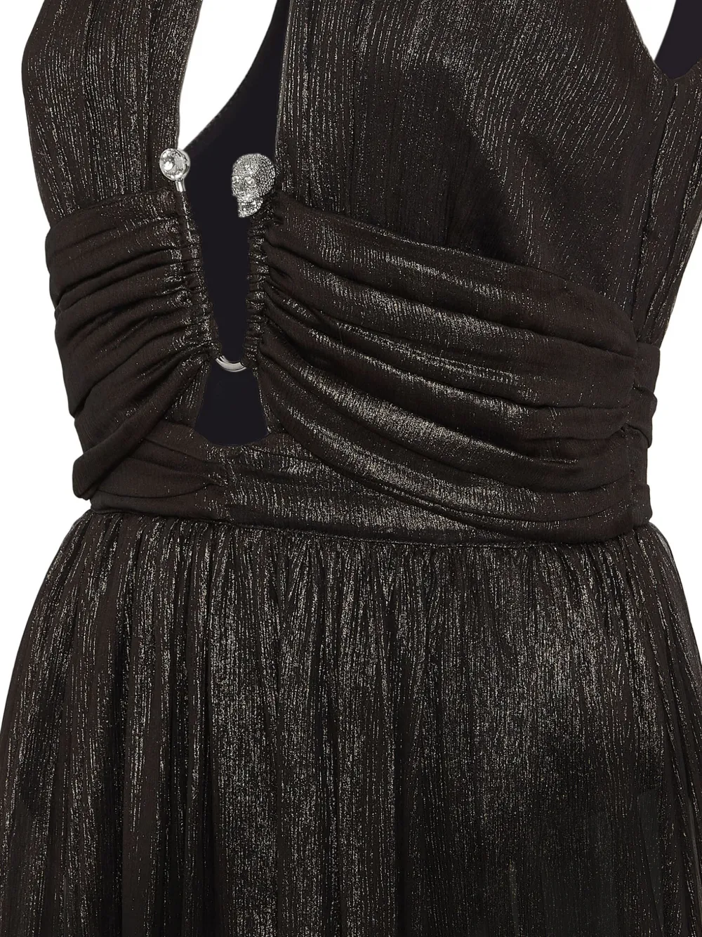 Philipp Plein chiffon gown - Zwart