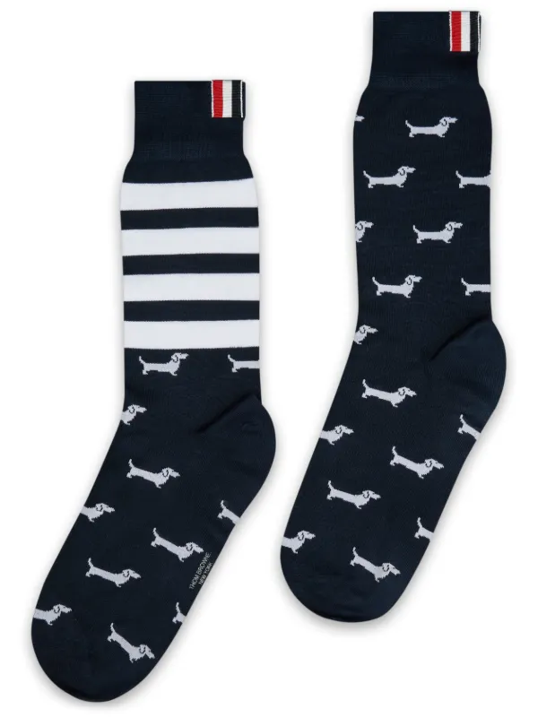 Thom Browne 4BAR 靴下 | ブルー | FARFETCH JP