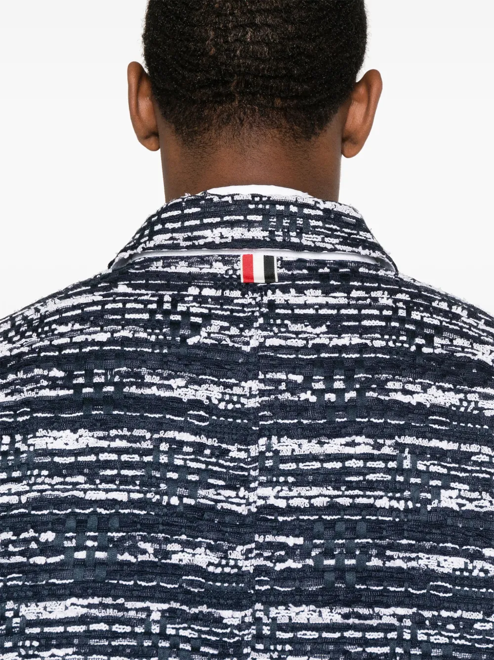 Thom Browne Tweed jack Blauw