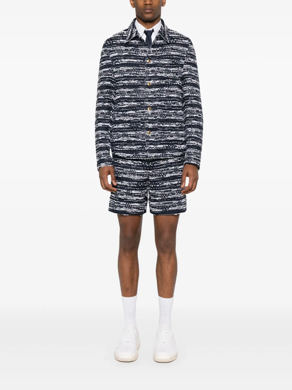 Thom Browne pointed-collar tweed jacket | Shirt Jackets | Image 2