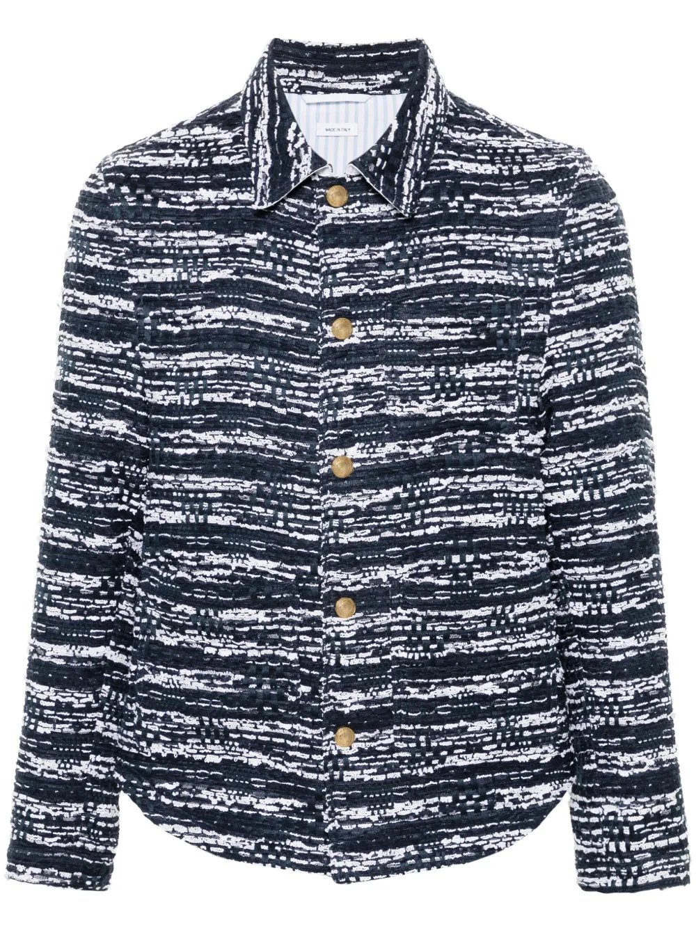 Thom Browne pointed-collar tweed jacket | Blue | Image 1