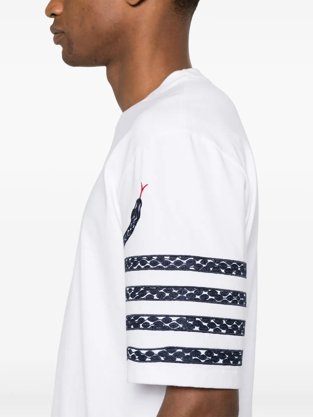 Thom Browne T-shirt met geborduurde slang Wit