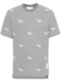 Thom Browne dog-embroidery T-shirt - Grey