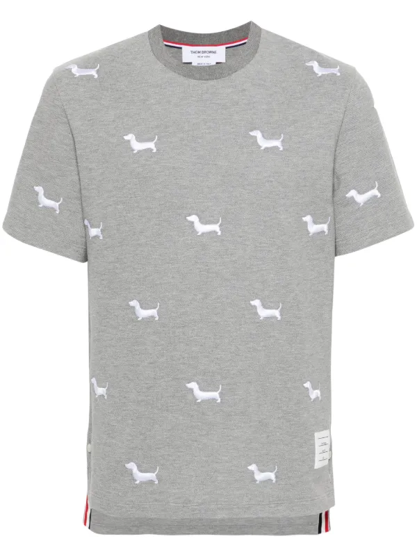 Thom Browne エンブロイダリー Tシャツ | グレー | FARFETCH JP
