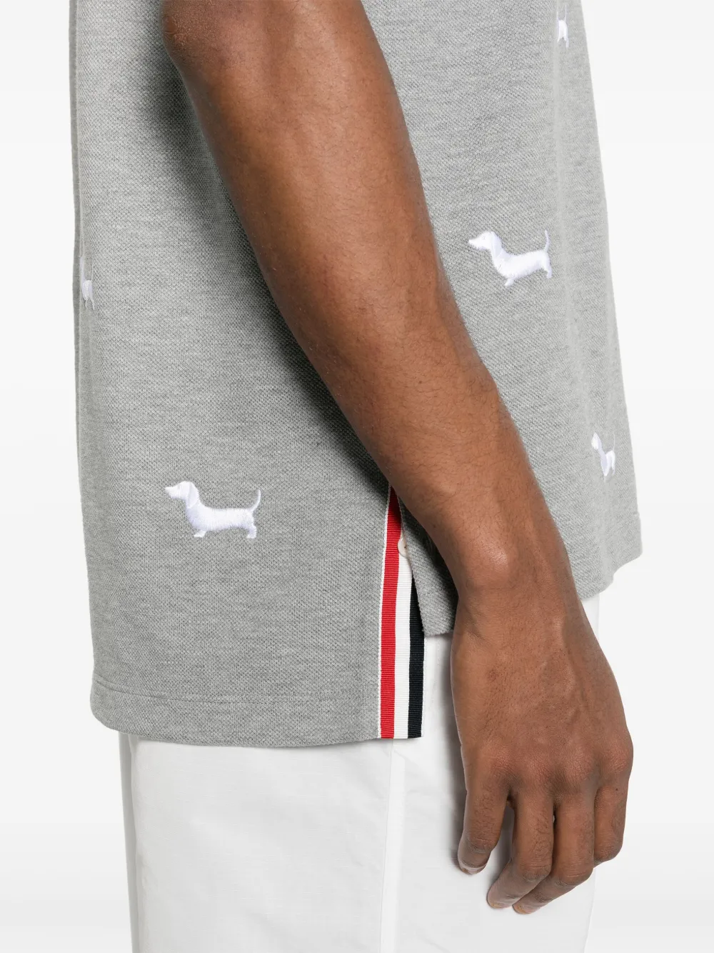 Thom Browne T-shirt met geborduurde hond Grijs