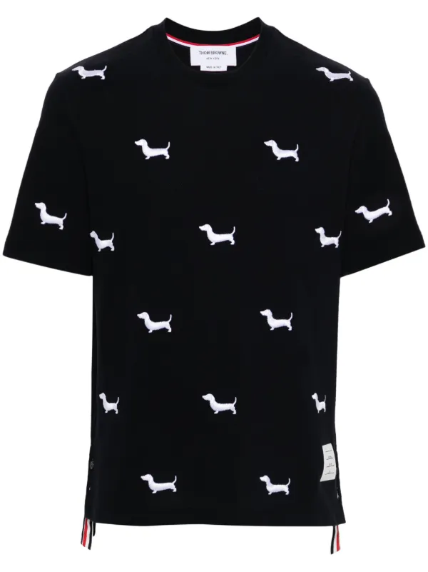 【THOM BROWNE】HECTOR DOG TSHIRT THOM BROWNE | Hector Embroidery Cotton T-Shirt | Men | Lane