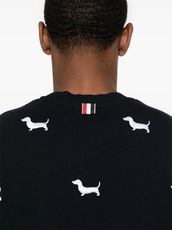 【THOM BROWNE】HECTOR DOG TSHIRT THOM BROWNE | Hector Embroidery Cotton T-Shirt | Men | Lane