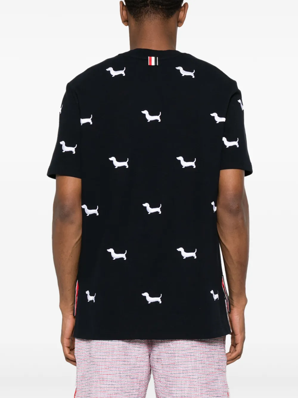 Thom Browne T-shirt met geborduurde hond Blauw