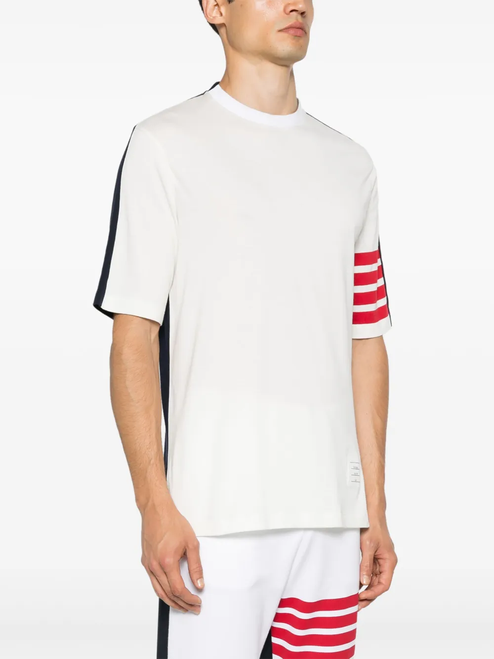 Thom Browne T-shirt met vier strepen Wit