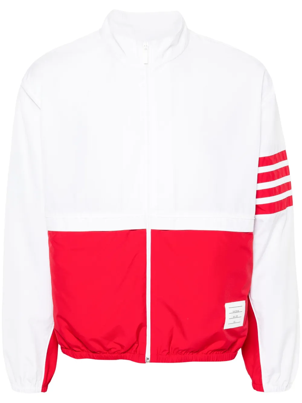 Thom Browne Ripstop-windbreaker Mit Streifen In Weiss
