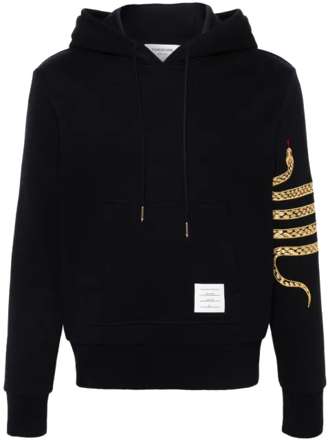 Thom Browne худи с высоким воротником и полосками 4-Bar