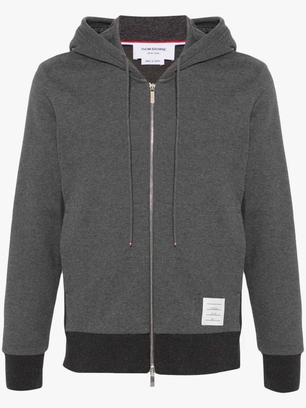 Thom Browne 4-Bar zip-up hoodie | Grey | Image 1