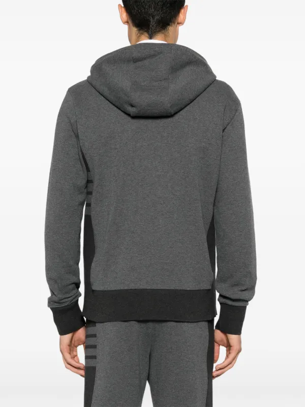 Thom Browne 4-Bar zip-up Hoodie | Grey | FARFETCH