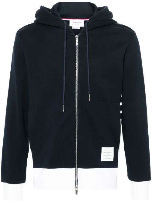 Hoodie zippée à empiècements - Thom Browne - Modalova