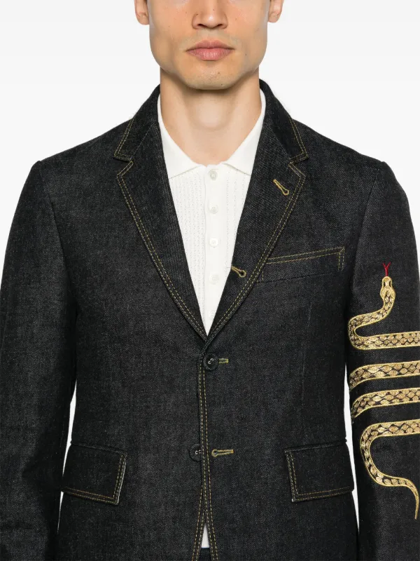 新版 Thom Browne 4BAR デニムジャケット | ブルー | FARFETCH JP その他